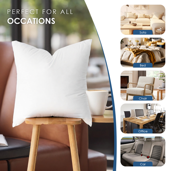 双只装大号抱枕芯，以实惠价格提供优质体验。严格控制的填充密度确保每一只都饱满挺括，使用寿命更长久。22英寸尺寸适合大多数标准枕套，是替换旧枕芯或新增抱枕的经济选择。-4