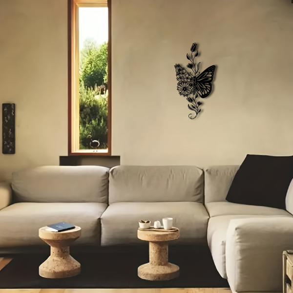 CIFbuy复古向日葵铁制墙饰手工锻造植物花园装饰适用于多房间(TikTok、temu下自提)-5