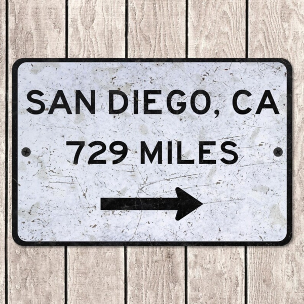 CIFbuy圣地亚哥城市标志牌金属复古纪念牌定制个性化加州旅行礼物（TikTok、temu下自提）-4