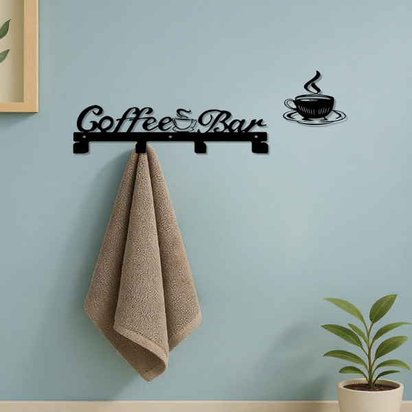 CIFbuy时尚乡村风壁挂式咖啡杯架多功能厨房收纳架(TikTok、temu下自提)-5