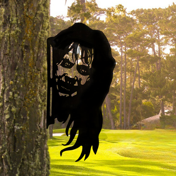 CIFbuy哥特女巫金属墙饰 手工铁制窗挂 万圣节装饰 礼品(TikTok、temu下自提)-2