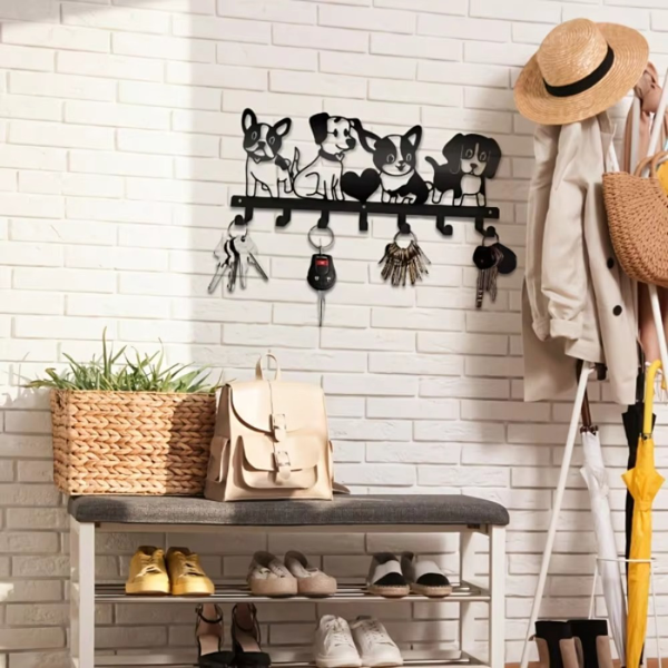 CIFbuy复古卡通小狗墙面贴饰 铁制防水可移宠物主题家居装饰(TikTok、temu下自提)-3