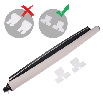 天窗卷帘 Beige Sunroof Window Shade with 2x Clips Fit for Cadillac XT5 2.0L 3.6L 2017-2020 84498440