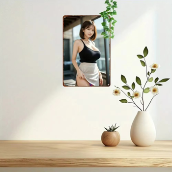 CIFbuy怀旧动漫少女金属标牌 铝制墙面装饰 家居办公礼品（TikTok、temu下自提）