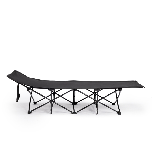 75*28*15in 黑色 户外行军床 10脚铁管 牛津布 折叠翘头 带软垫 150kg-8