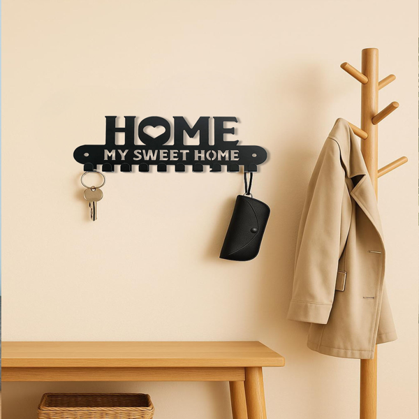 CIFbuy节日2合1钥匙挂钩壁饰 玄关收纳金属钩万圣节圣诞装饰(TikTok、temu下自提)-5