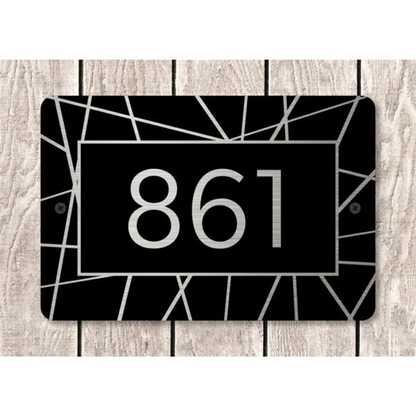 CIFbuy定制家庭地址标志金属牌 金色银色数字门牌（TikTok、temu下自提）-5