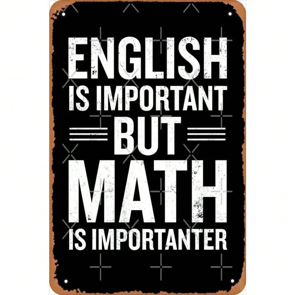 CIFbuy趣味数学英文金属装饰牌 TikTok、temu下自提-1