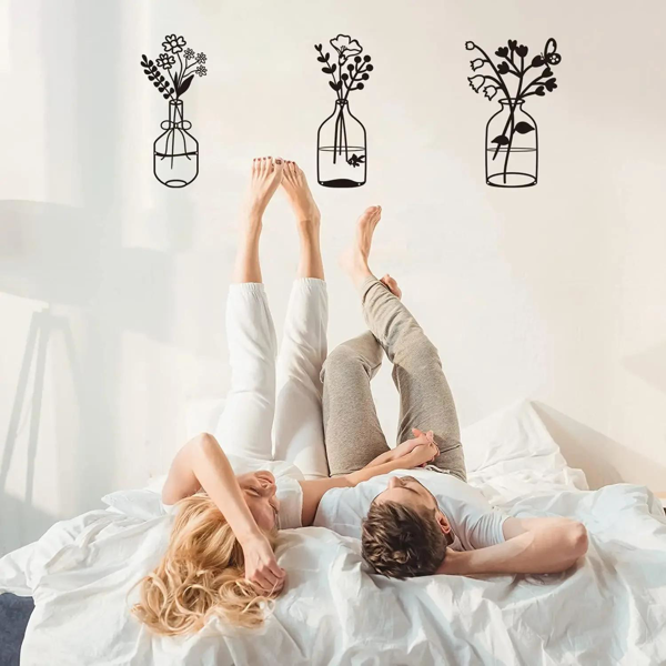 CIFbuy复古花卉三件套金属墙画 TikTok、temu下自提-5