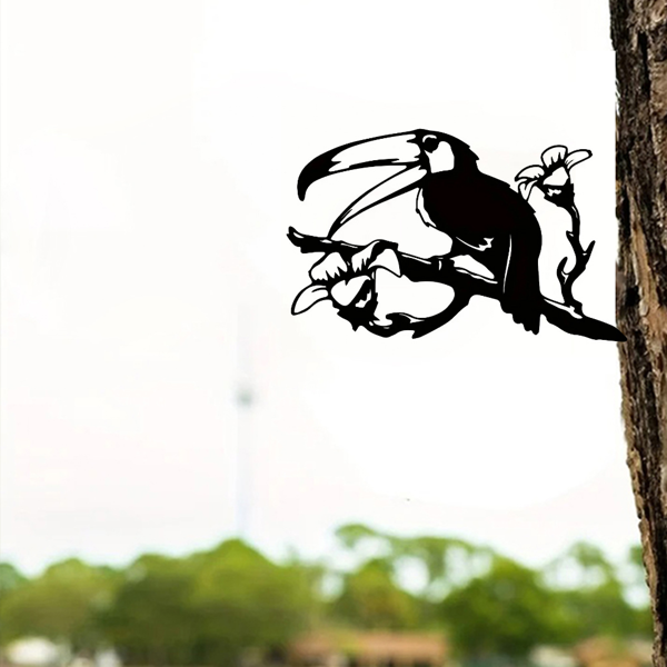 CIFbuy典雅复古蝴蝶飞鸟剪影花园桩户外庭院草坪装饰园艺礼物(TikTok、temu下自提)-1