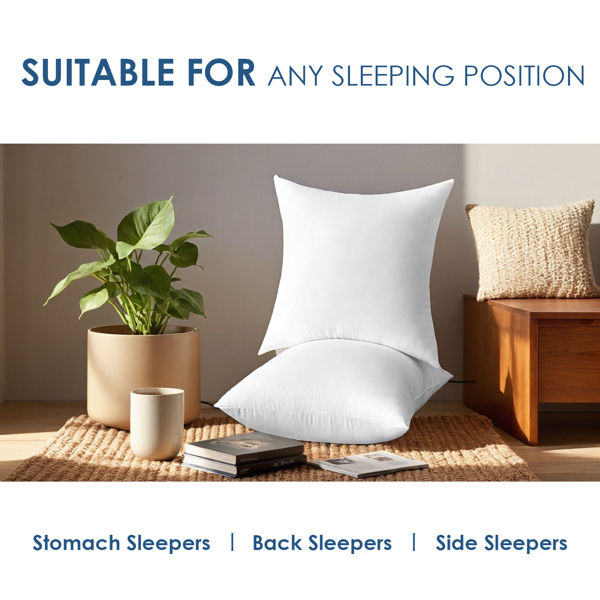 双只装大号抱枕芯，20英寸见方。填充扎实，不易塌陷，为阅读或观影提供可靠腰背支撑。白色基础款，简约实用，可直接使用，也易于搭配不同面料和颜色的枕套。-1
