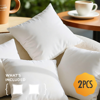 双只装大号抱枕芯，以实惠价格提供优质体验。严格控制的填充密度确保每一只都饱满挺括，使用寿命更长久。22英寸尺寸适合大多数标准枕套，是替换旧枕芯或新增抱枕的经济选择。