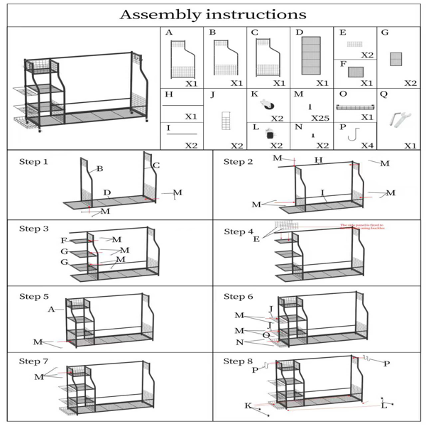 4个高尔夫球包收纳架，超大容量高尔夫球包储物架，适用于存放高尔夫球包、高尔夫球杆和高尔夫配件，适合车库、地下室等场所存放高尔夫球具。-3