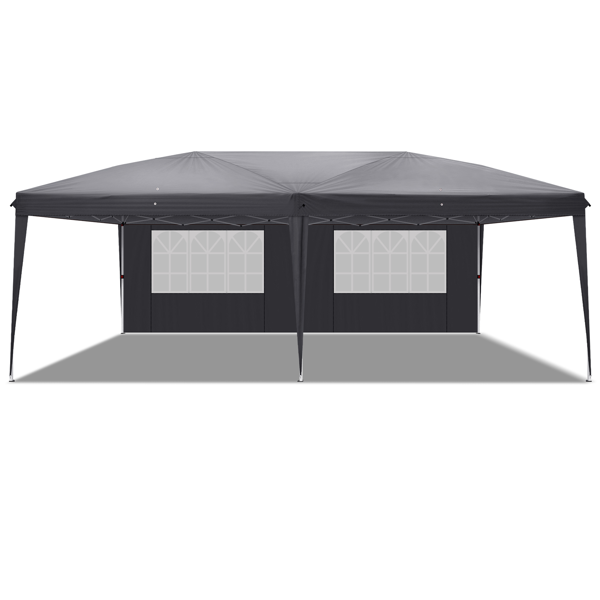 10*20ft  深灰色  6片面-4个窗  28/22MM脚管 10X20MM交叉杆  折叠棚 210D牛津布  喷塑铁管  配拎包 便携-5