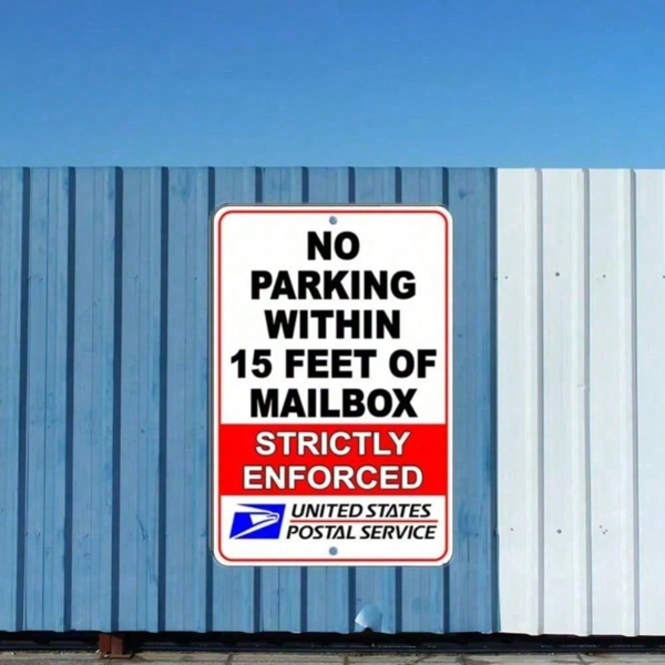 CIFbuy官方邮箱前禁止停车15英尺标牌耐用金属天气防护标牌室内外通用重型壁饰（TikTok、temu下自提）-9