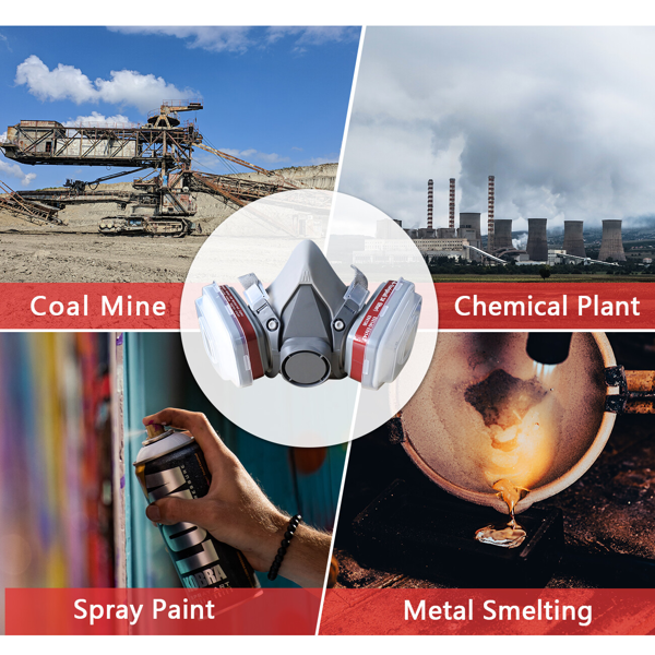 1个7in1半口罩，包括两个过滤器-面罩（未经NIOSH批准）(物流仅支持发USPS，TK/TEMU仅自提)-10