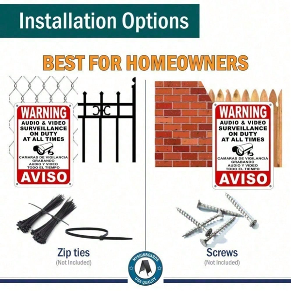 CIFbuy 双语安防监控警示标识 TikTok，上门取件服务-8