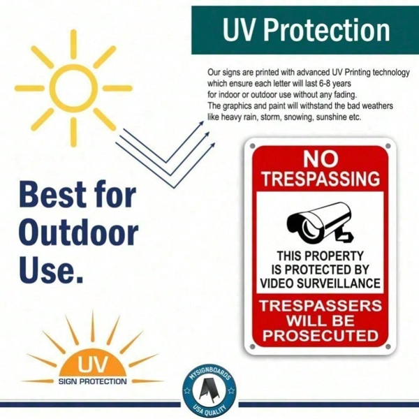 CIFbuy金属视频监控警告牌室内室外家用办公防盗标志（TikTok、temu下自提）-7