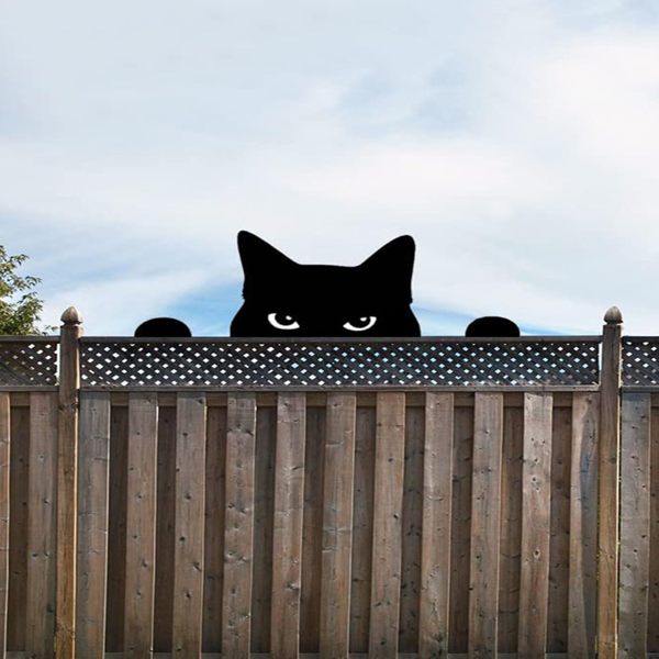 CIFbuy有趣可爱金属猫咪草坪装饰雕塑庭院艺术花园摆件圣诞万圣节户外礼物（TikTok、temu下自提）-7