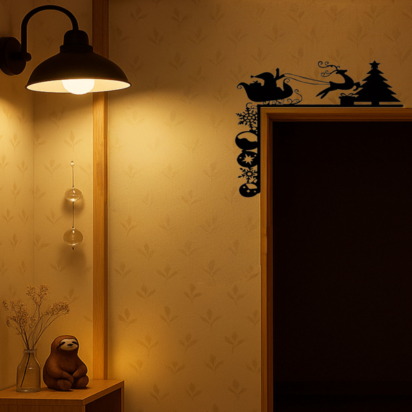 CIFbuy可移除圣诞雪橇墙贴节日家居装饰贴纸(TikTok、temu下自提)-3