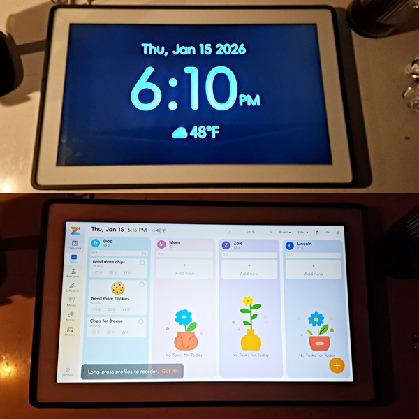 数字日历，15.6英寸电子墙面计划表与家务清单，触控式家庭日程管理器，支持日程安排、活动提醒及待办事项，含壁挂支架，智能日历完美适配2026年规划（灰色边框款）-7