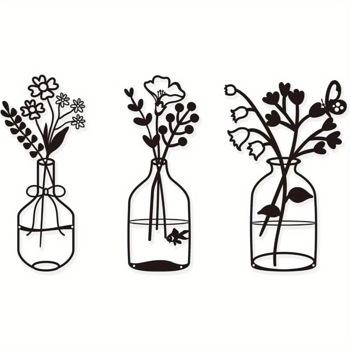 CIFbuy复古花卉三件套金属墙画 TikTok、temu下自提