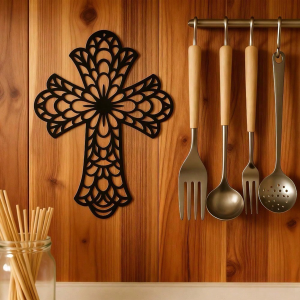 CIFbuy复古十字架金属墙饰 教堂风现代家居装饰 圣诞感恩节暖心礼物(TikTok、temu下自提)-8