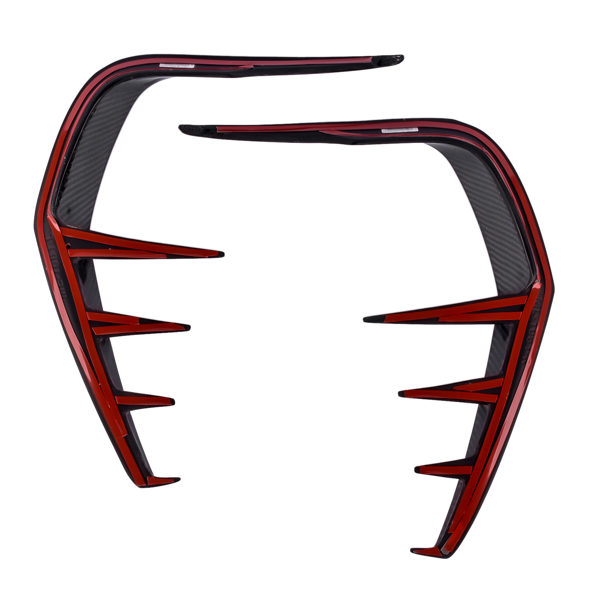 保险杠风口装饰 2Pcs Real Carbon Rear Bumper Splitter Fin Fits for INFINITI Q60 Coupe 2016-2020-5