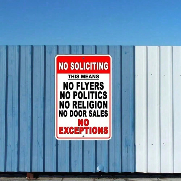 CIFbuy拒绝推销金属标牌免打扰告示牌安全防护门牌(TikTok、temu下自提)-10