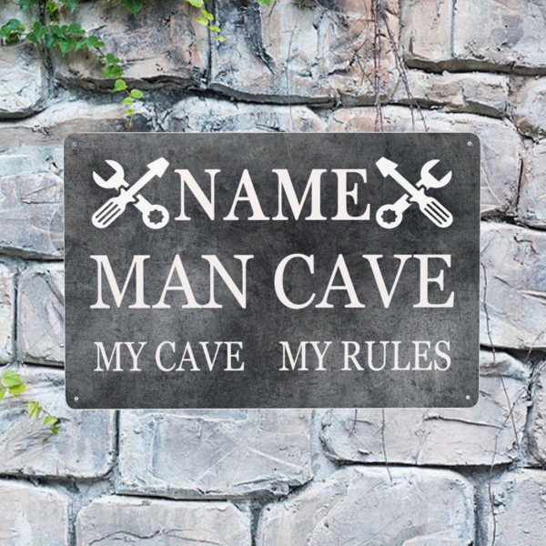 CIFbuy个性化手工雕刻金属装饰牌 车库工作室墙面牌匾礼品（TikTok、temu下自提）-6