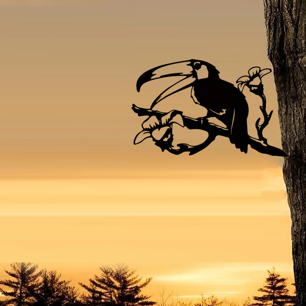 CIFbuy典雅复古蝴蝶飞鸟剪影花园桩户外庭院草坪装饰园艺礼物(TikTok、temu下自提)-6