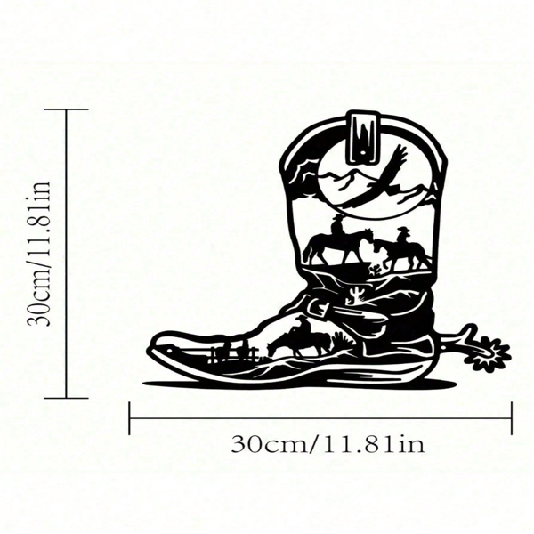 CIFbuy哥特黑金属靴墙挂装饰室内外金属艺术雕塑(TikTok、temu下自提)-5