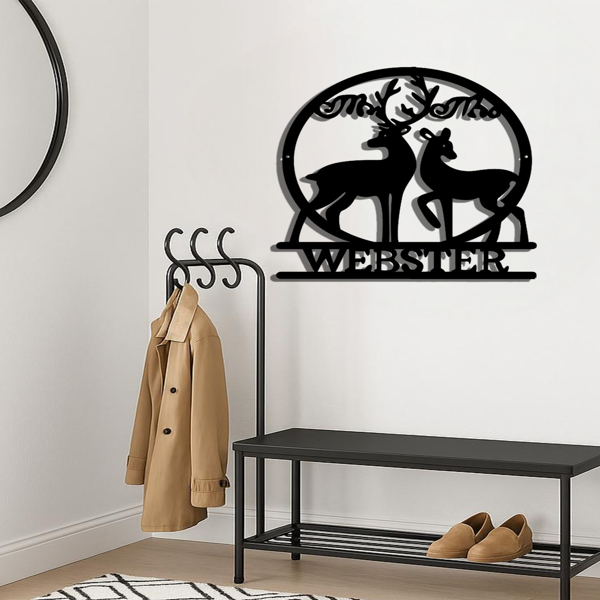 CIFbuy哥特鹿头壁饰现代铁制动物雕塑防水防锈家居装饰万圣节礼物(TikTok、temu下自提)-6