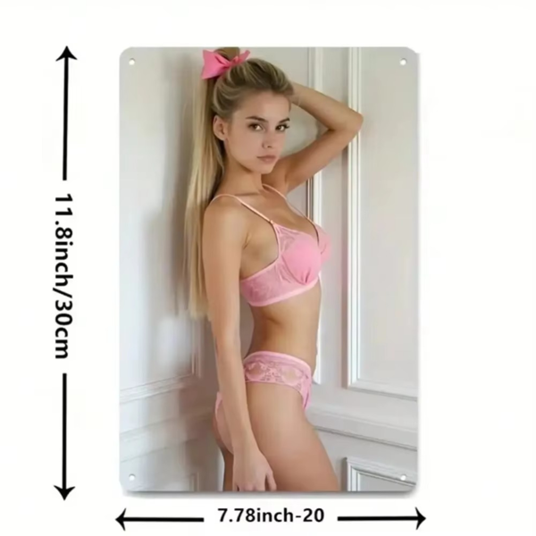 CIFbuy复古高马尾铝制标牌墙面装饰 (TikTok、temu下自提)-4