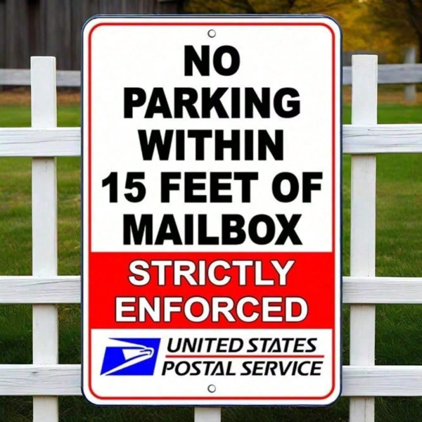 CIFbuy官方邮箱前禁止停车15英尺标牌耐用金属天气防护标牌室内外通用重型壁饰（TikTok、temu下自提）-6