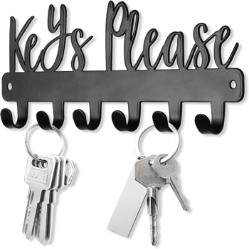 CIFbuy简约单钩黑色钥匙墙挂 节省空间的家居入口玄关必备 (TikTok、temu下自提)