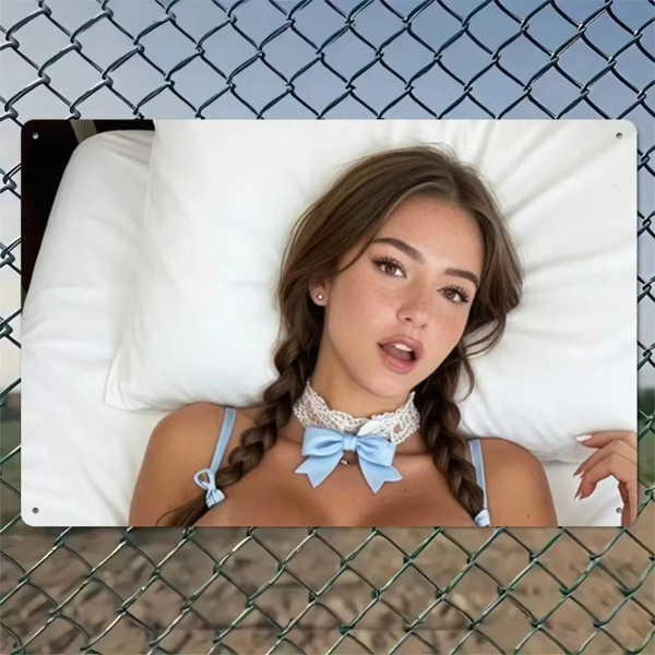 CIFbuy复古铝金属壁饰 防潮耐热家居装饰品 8x12英寸（TikTok、temu下自提）-1