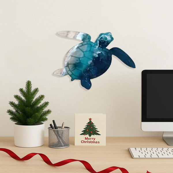 CIFbuy手工铁制海龟墙面装饰 海洋主题雕塑适用于客厅和卧室（TikTok、temu下自提）-3