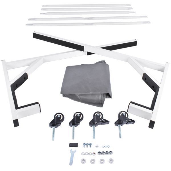 硬顶敞篷架 White Hard Top Storage Cart with Dust Cover Fits for Chevrolet Corvette C4 Mercedes-Benz R129-1