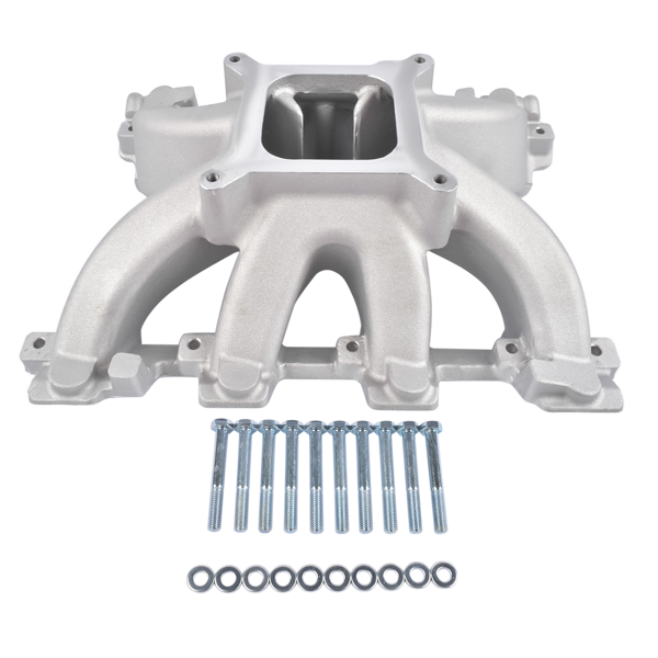 进气歧管 28097 Single Plane Intake Manifold Fits for GM III LS1/LS2/4.8/5.3/6.0L RPM 3500-8000-5