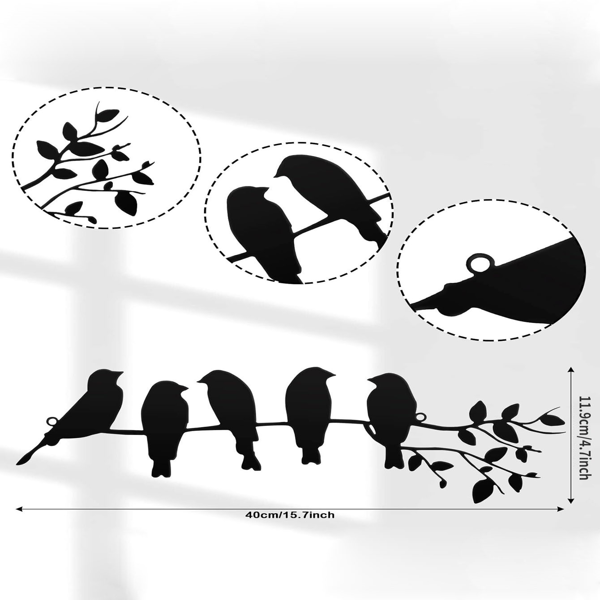 CIFbuy哥特乌鸦金属墙艺客厅卧室装饰万圣节礼物（TikTok、temu下自提）-4