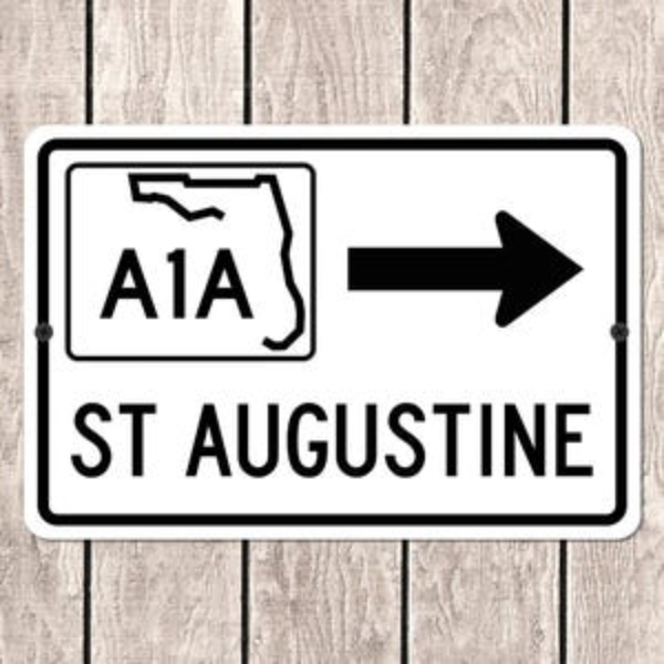 CIFbuy圣奥古斯丁佛罗里达A1A高速公路金属路标纪念品装饰品（TikTok、temu下自提）-5
