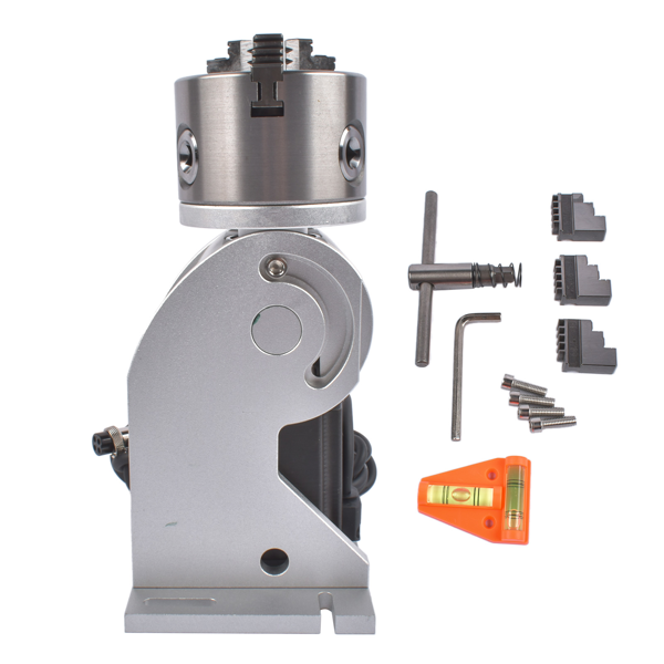 旋转轴 Lathe Rotary Chuck D80 360° Rotary Marking For Carving Engraving Marking Machine-1
