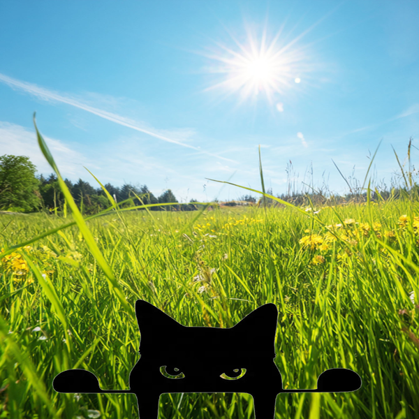 CIFbuy有趣可爱金属猫咪草坪装饰雕塑庭院艺术花园摆件圣诞万圣节户外礼物（TikTok、temu下自提）-4