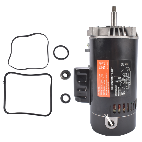 泳池水泵电机 Pool Pump Motor 2HP 115/230V 56J Frame Single Speed 18.6/9.3A 1.1SF 60Hz UST1202-7