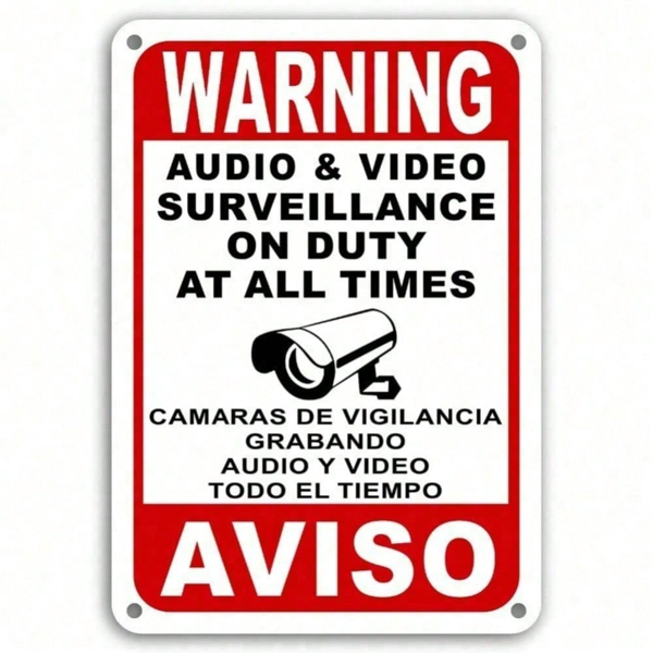 CIFbuy 双语安防监控警示标识 TikTok，上门取件服务-6