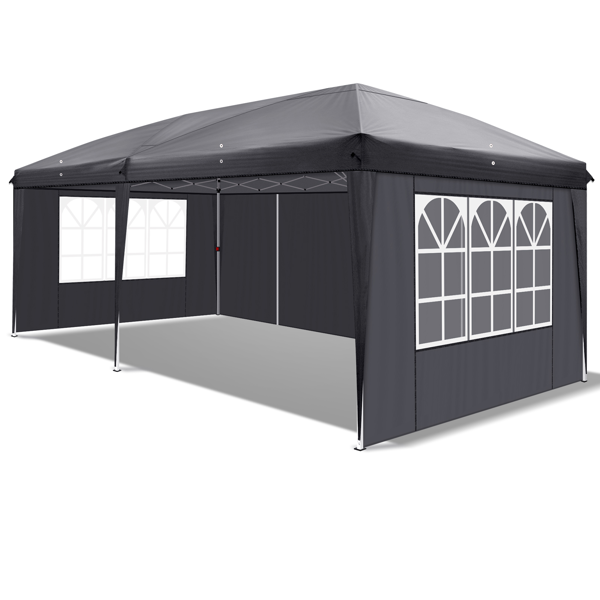 10*20ft  深灰色  6片面-4个窗  28/22MM脚管 10X20MM交叉杆  折叠棚 210D牛津布  喷塑铁管  配拎包 便携-7