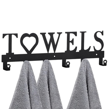 CIFbuy哥特风黑色铁制壁钩浴室厨房门厅多用途免打孔挂钩(TikTok、temu下自提)