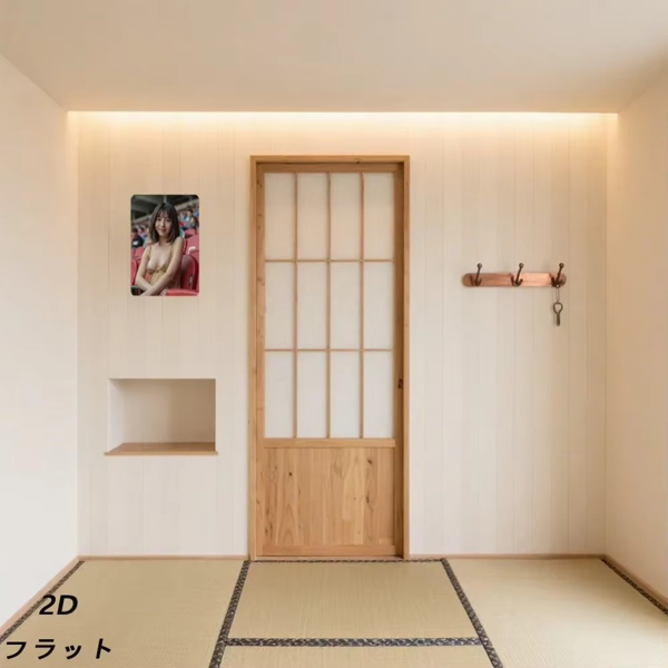 CIFbuy复古日式体育场铝墙饰 20x30厘米 红棕色户外室内家居装饰（TikTok、temu下自提）-4