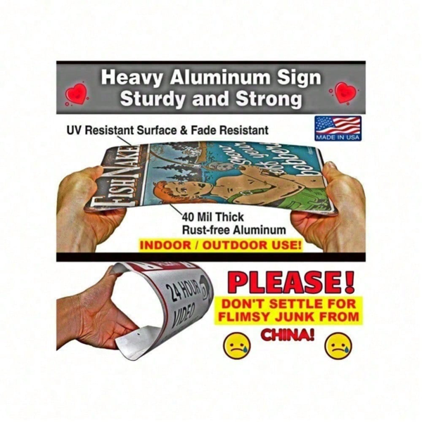 CIFbuy复古愚蠢金属锡标志墙艺 客厅车库酒吧装饰 TikTok、temu下自提-6